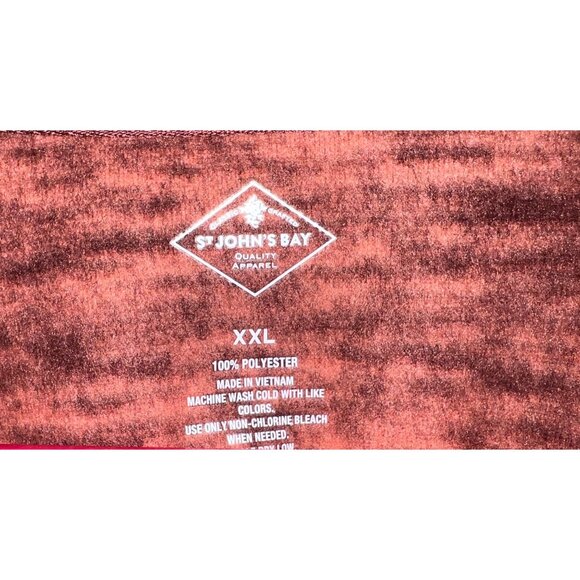 St Johns Bay Womens 2XL 1/4-Zip Pullover Red Heather Color Side Pockets MSRP $32 - Picture 3 of 3